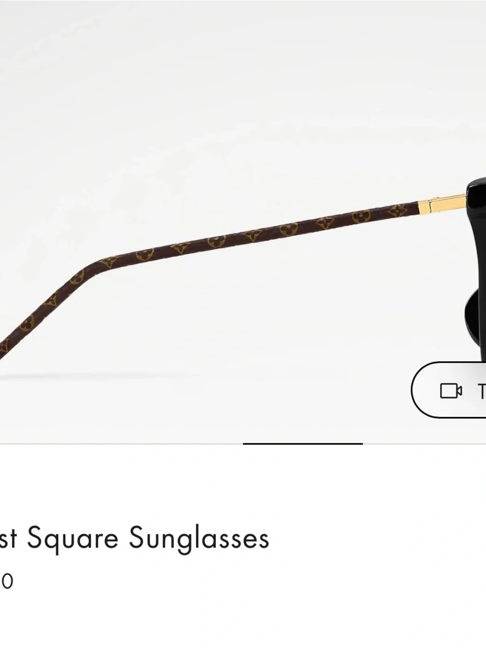 Louis Vuitton Black Gradient Square Sunglasses